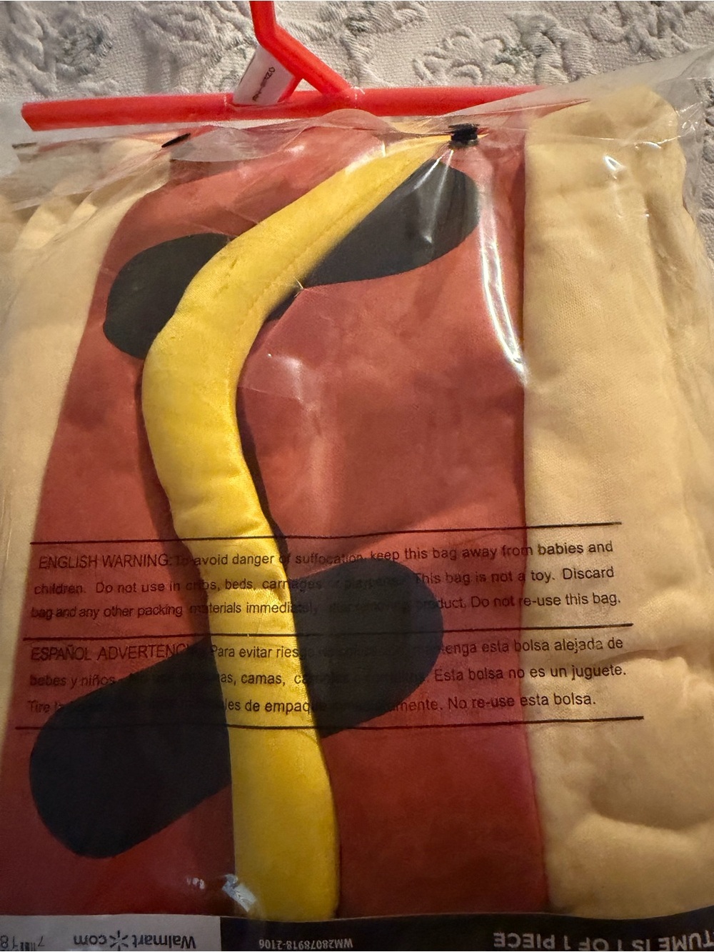 Yellow and Red Novelty Banana Costume Hoodie - Party Accessory